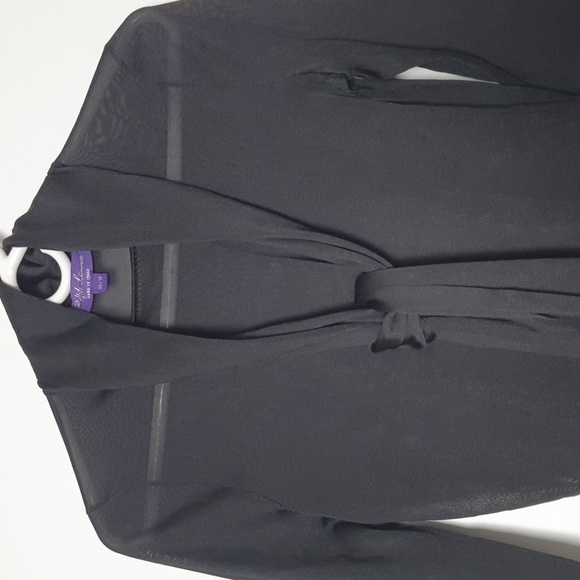 Ralph Lauren Purple Label Mulberry Silk Scarf-neck Sweater - Picture 14 of 16